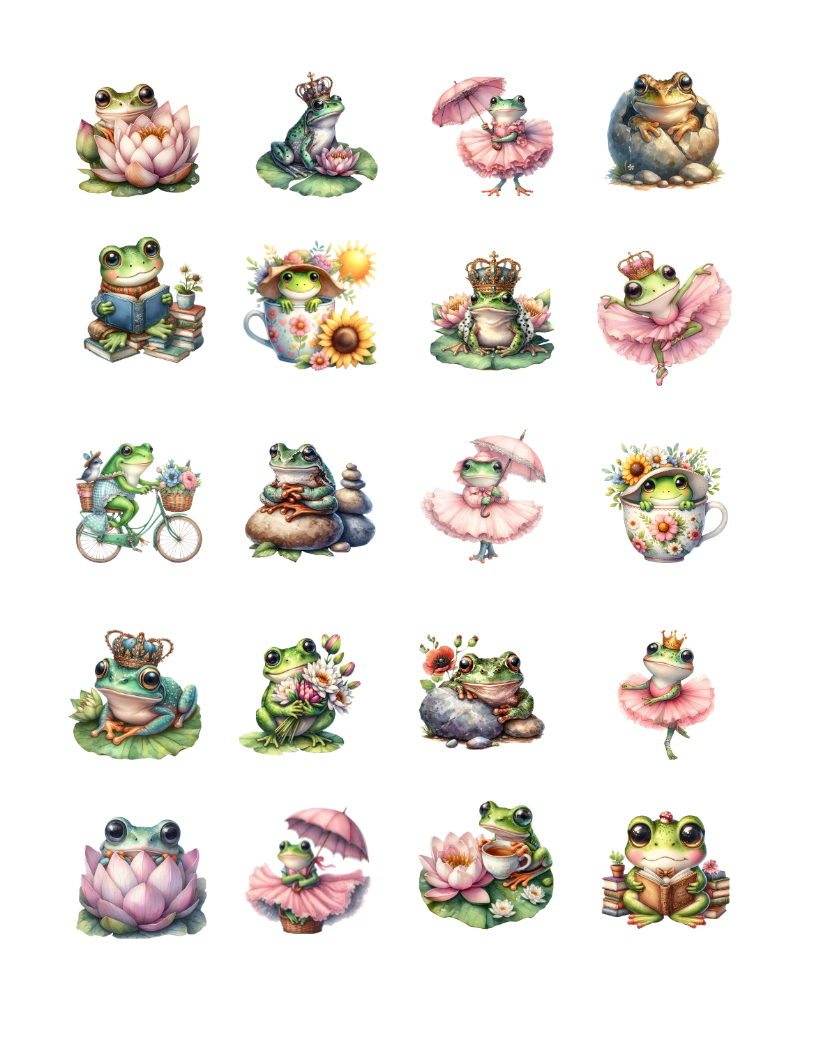 PCC 2091 FROG BALLERINA Transfer Paper | THE CHARM BAR