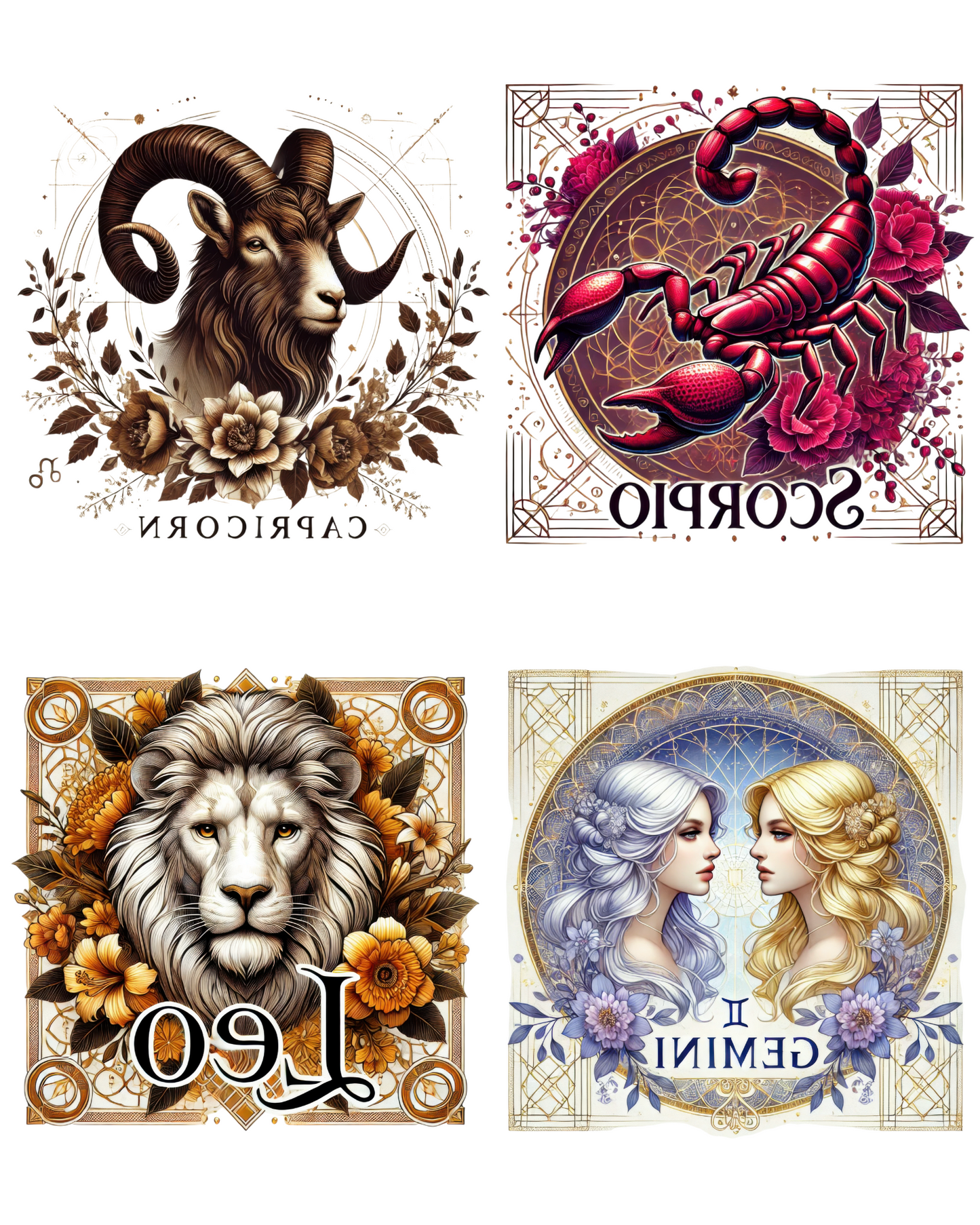 ZODIAC MAGNET TRANSFER PAPER & CUTTER | PCC SET 019 | TRANSFER PAPER | CLAY CUTTER