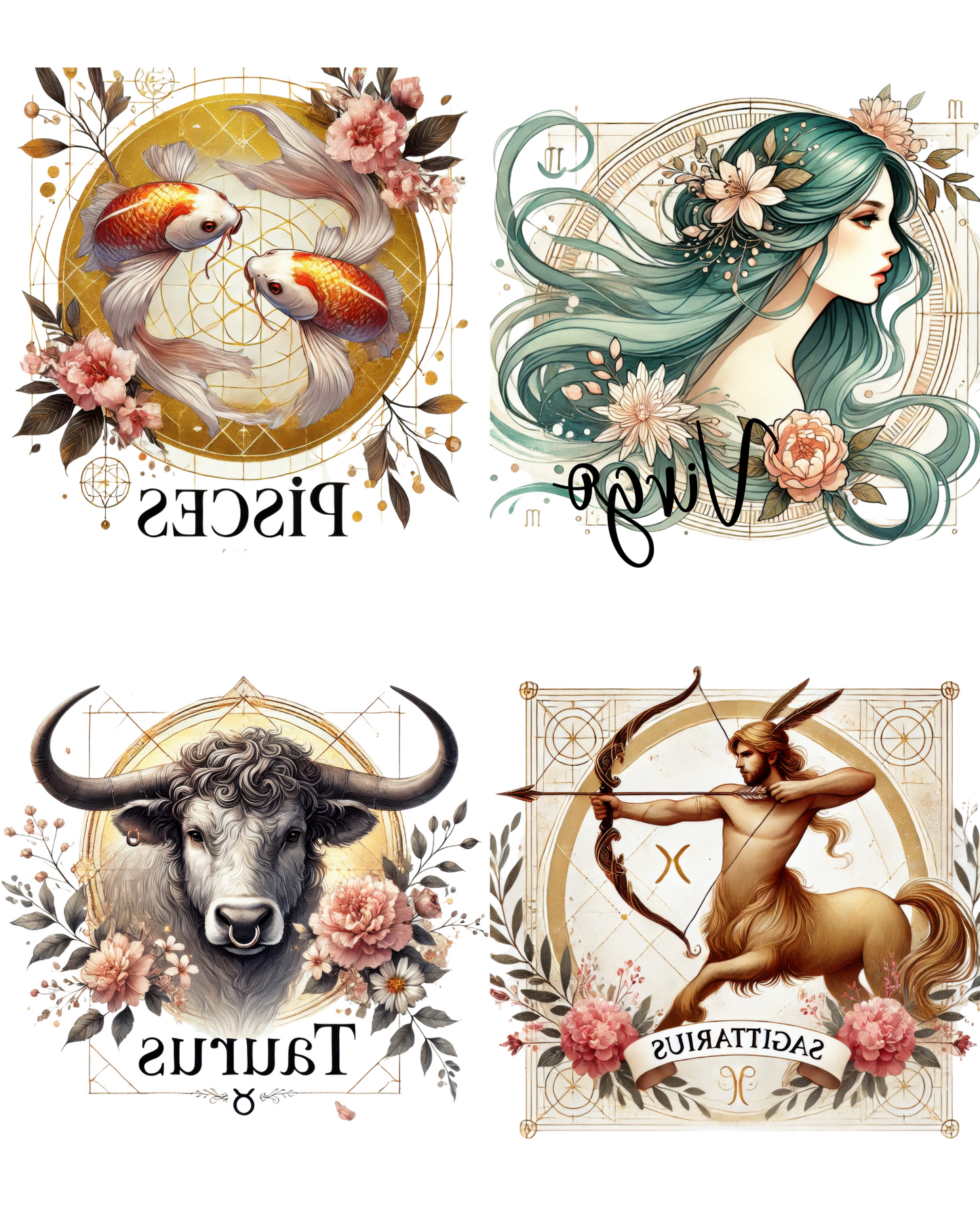 ZODIAC MAGNET TRANSFER PAPER & CUTTER | PCC SET 019 | TRANSFER PAPER | CLAY CUTTER