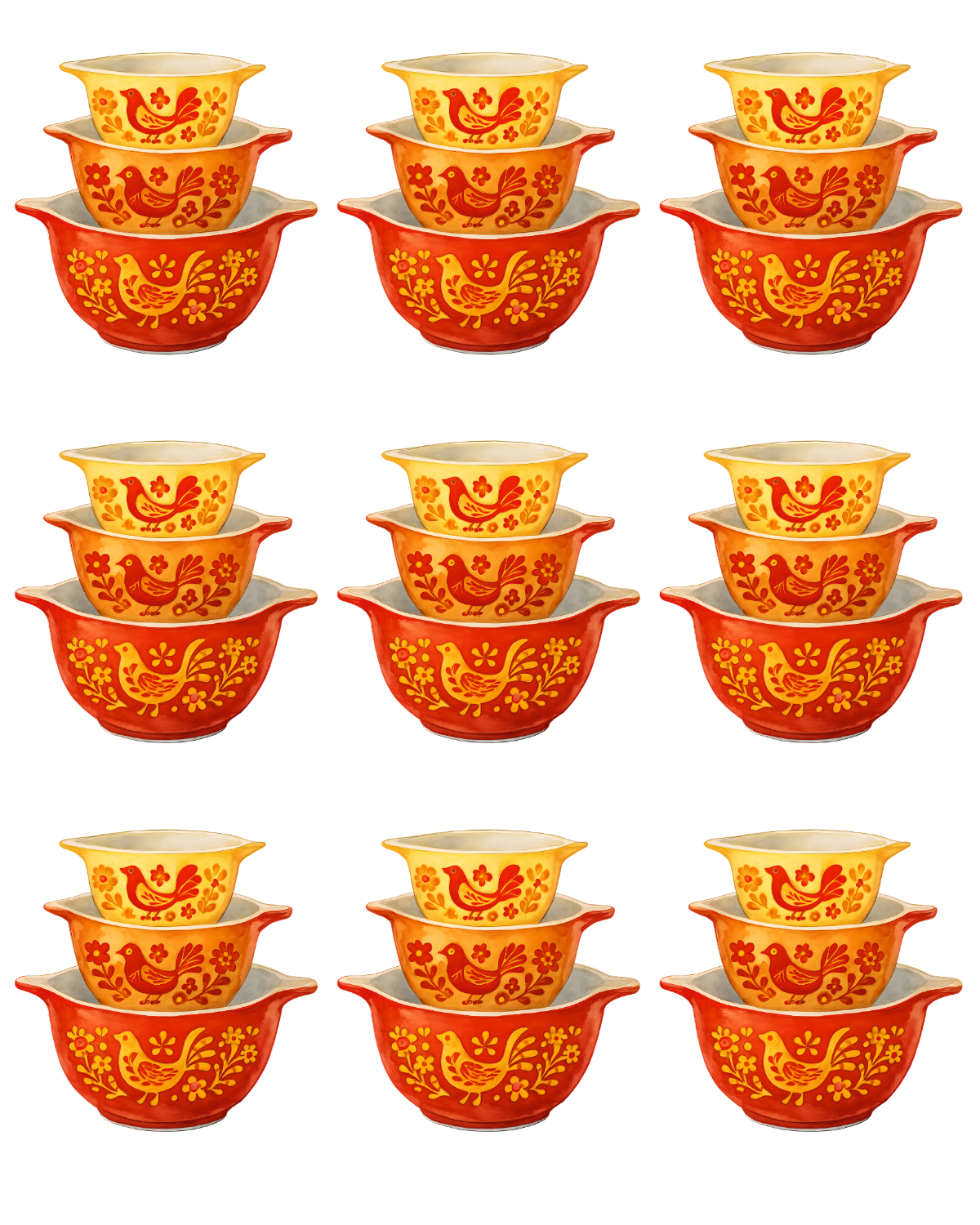 PYREX BOWL STACKS TRANSFER PAPER & CUTTER | TRANSFER PAPER | CLAY CUTTER