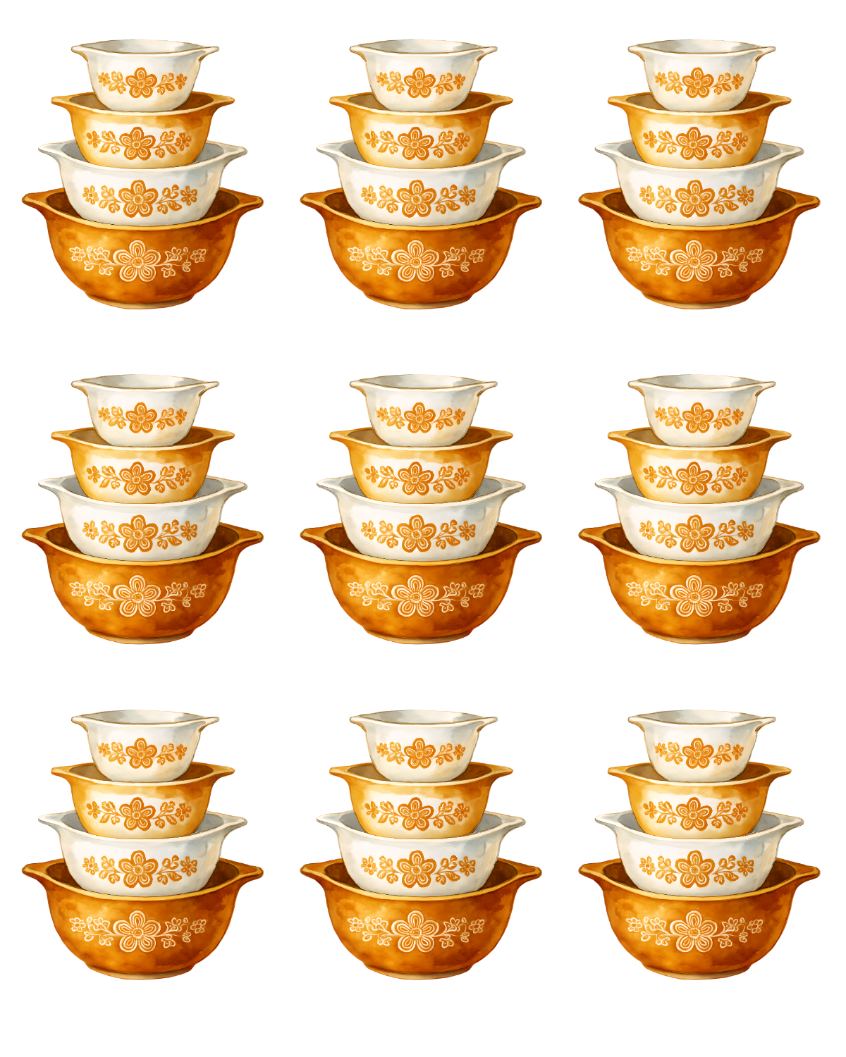 PYREX BOWL STACKS TRANSFER PAPER & CUTTER | TRANSFER PAPER | CLAY CUTTER