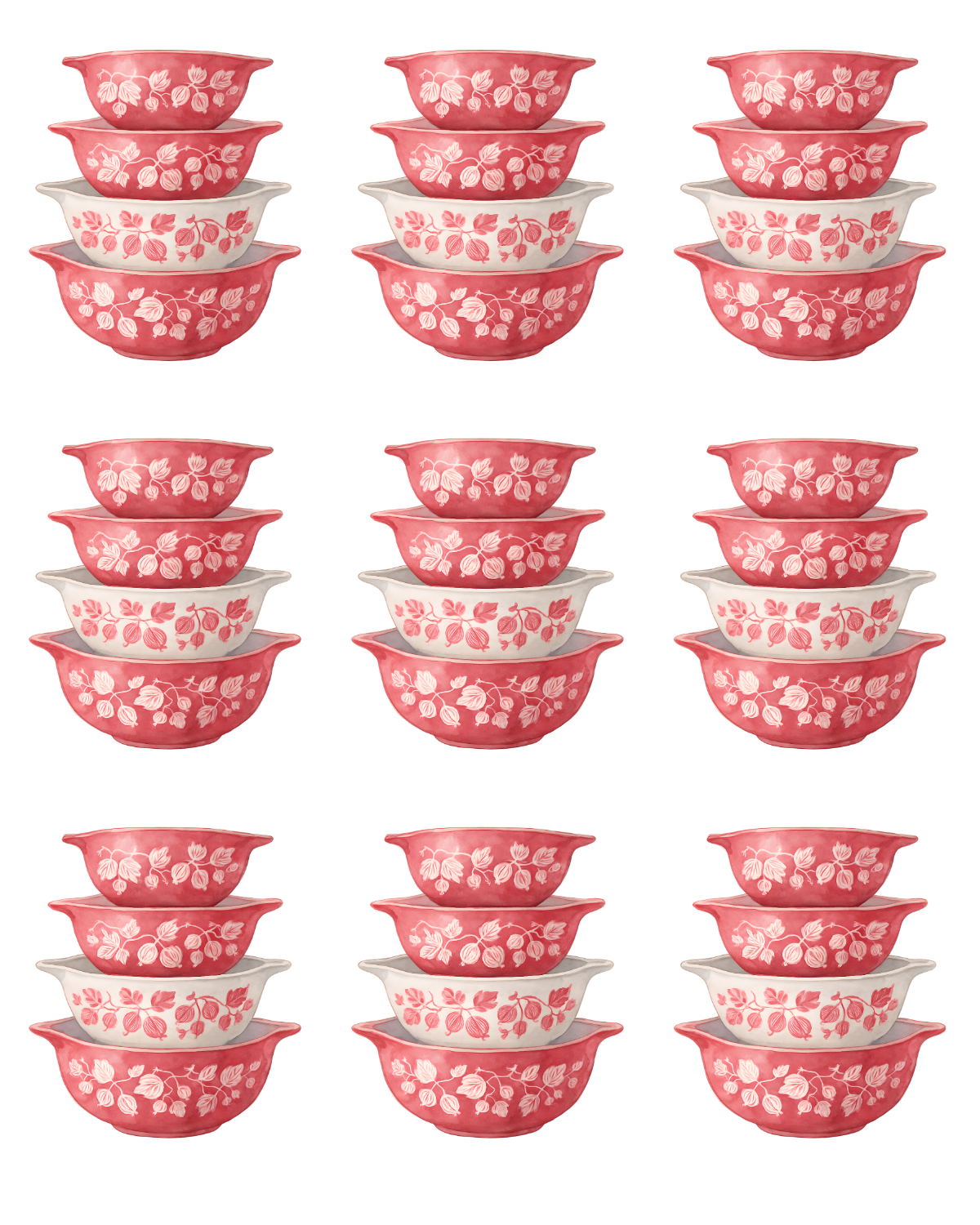 PYREX BOWL STACKS TRANSFER PAPER & CUTTER | TRANSFER PAPER | CLAY CUTTER