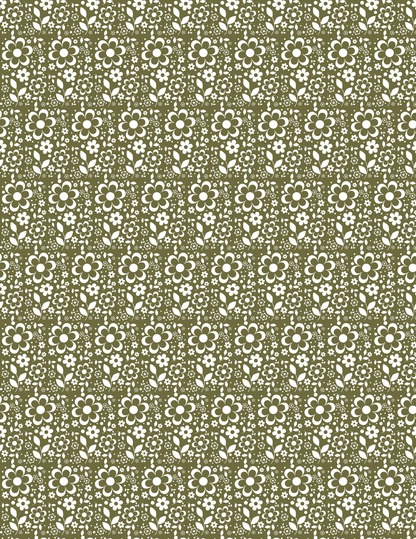 PCC VK111 PYREX FLORAL (10 OPTIONS) Transfer Paper | POLYMER CLAY