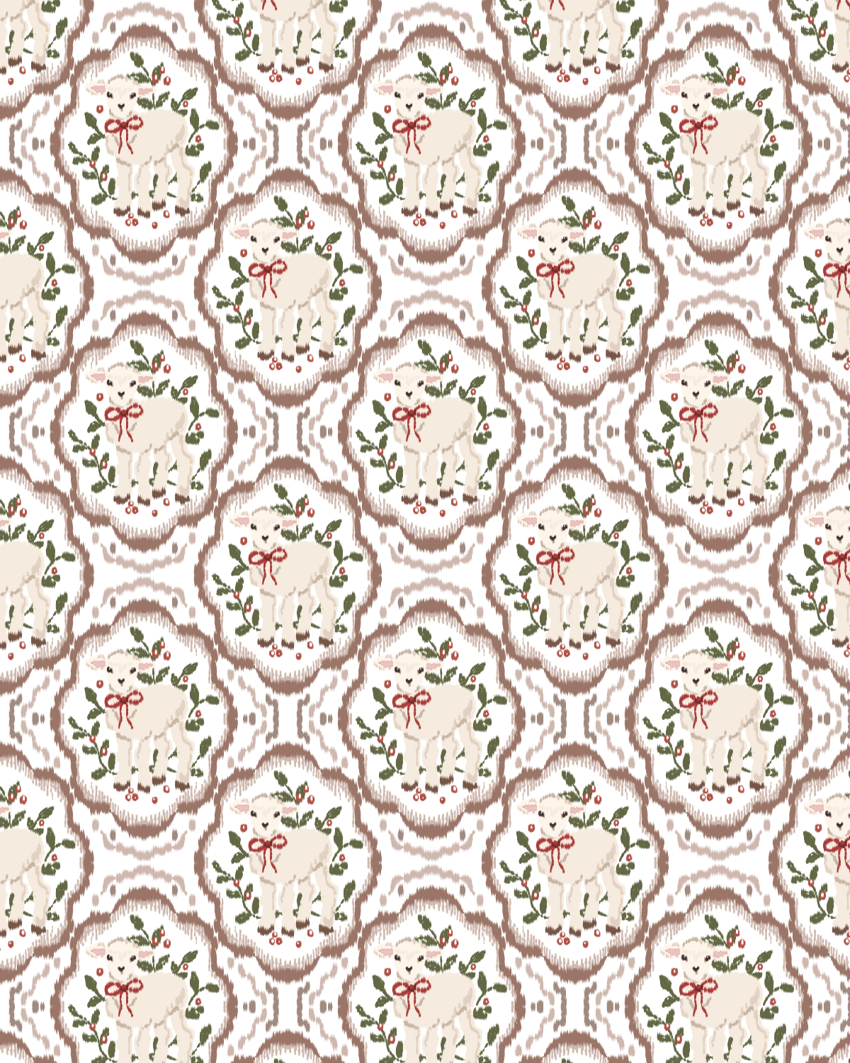 PCC 2049 CHRISTMAS LAMB Transfer Paper | CHRISTMAS | POLYMER CLAY