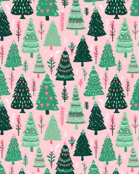 PCC 2063 PASTEL CHRISTMAS TRESS Transfer Paper | CHRISTMAS | POLYMER CLAY