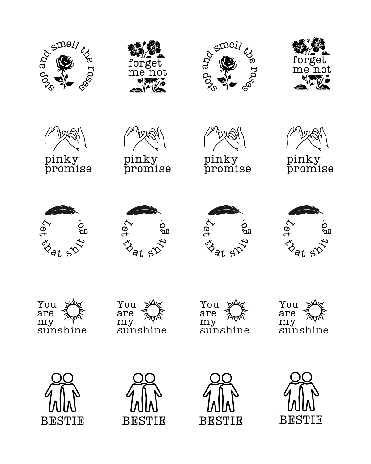 PCC 2111 SAYINGS Transfer Paper | THE CHARM BAR