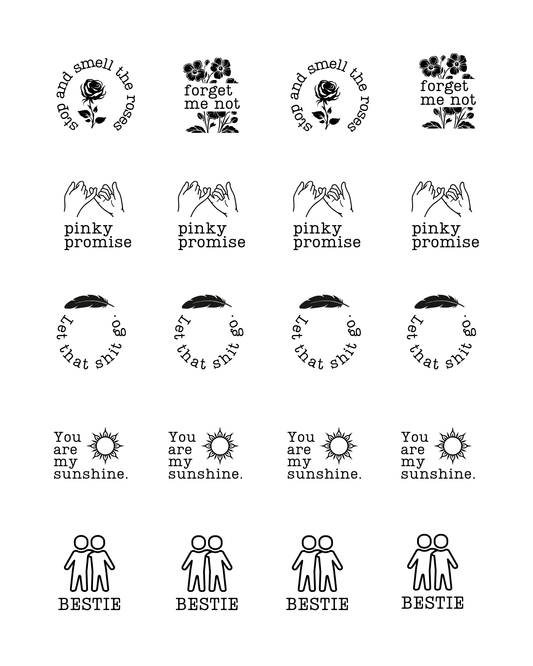 PCC 2111 SAYINGS Transfer Paper | THE CHARM BAR