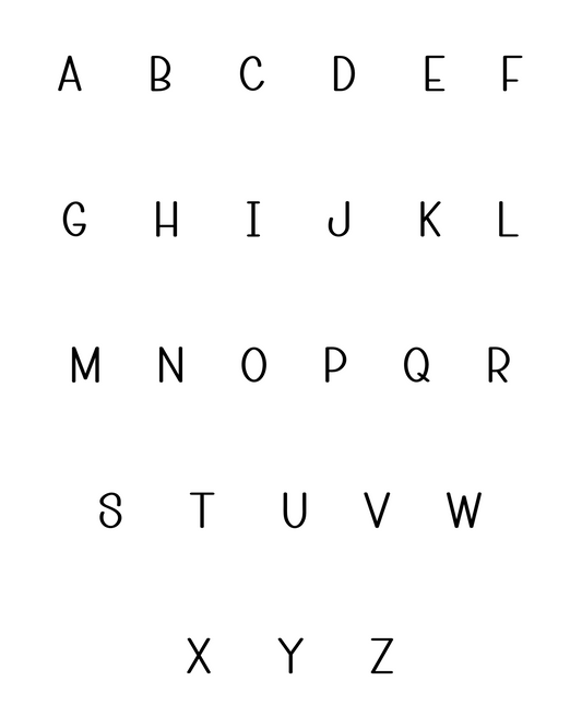 PCC 1051 ALPHABET SIMPLE Transfer Paper | THE CHARM BAR