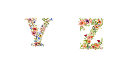 PCC 2030 FLORAL ALPHABET Transfer Paper | THE CHARM BAR