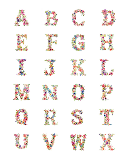 PCC 2030 FLORAL ALPHABET Transfer Paper | THE CHARM BAR
