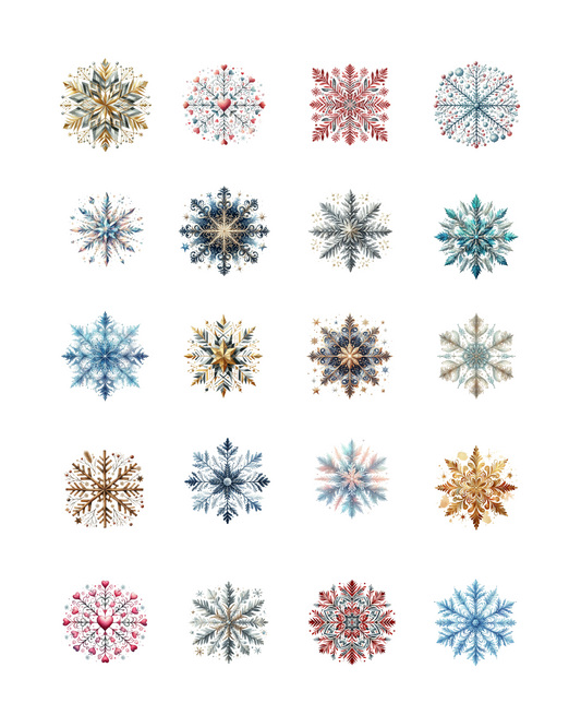 PCC 2073 SNOWFLAKES Transfer Paper | THE CHARM BAR
