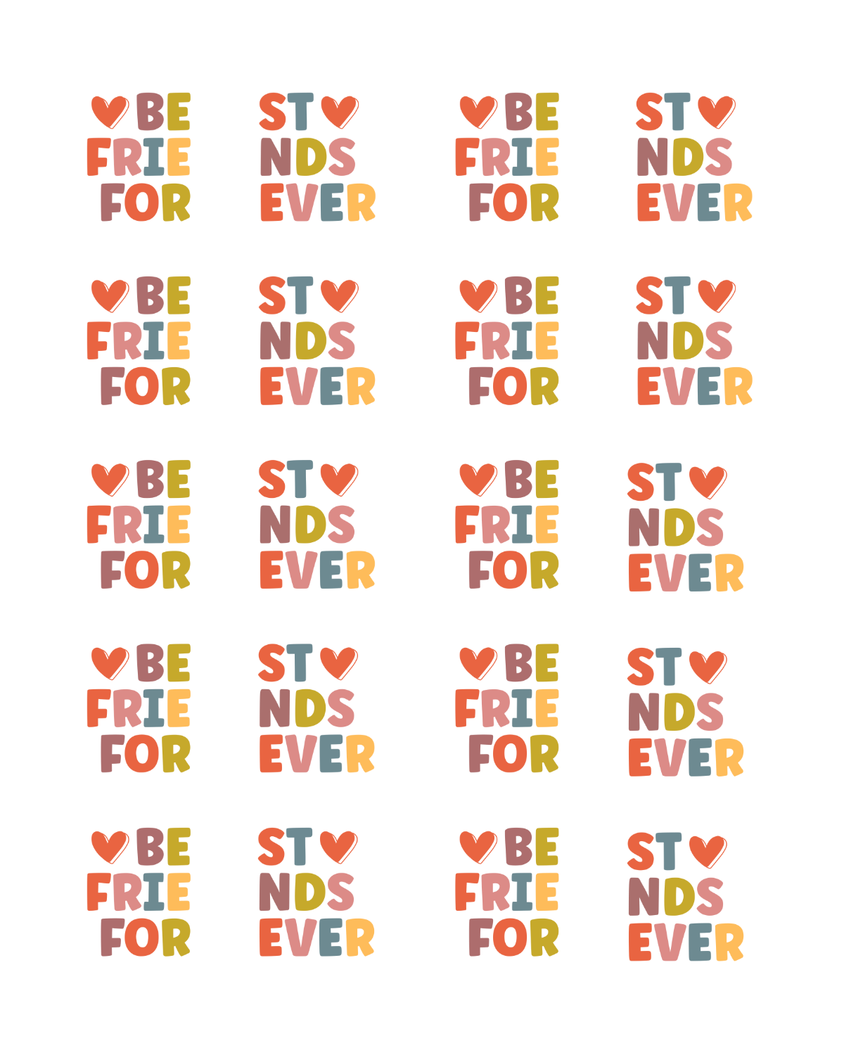 PCC 2061 BEST FRIENDS FOREVER (2PK) Transfer Paper | THE CHARM BAR