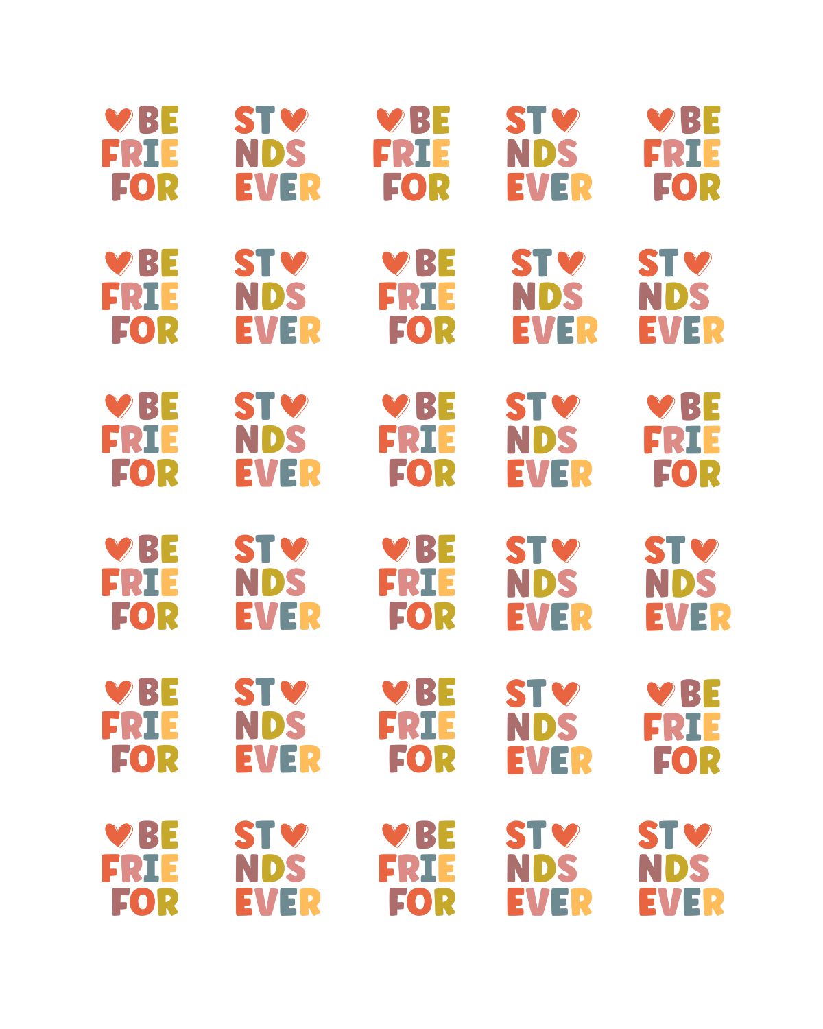 PCC 2061 BEST FRIENDS FOREVER (2PK) Transfer Paper | THE CHARM BAR