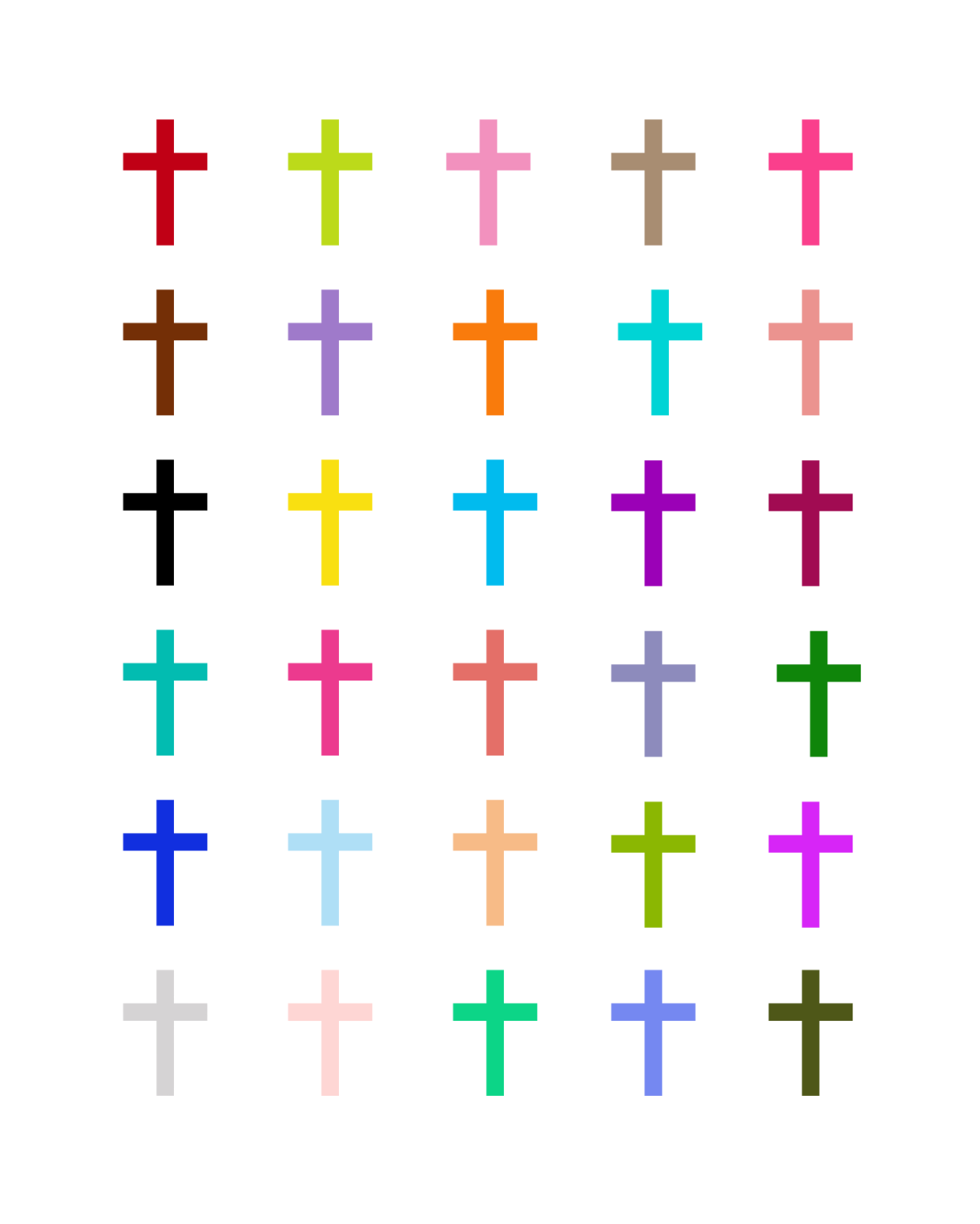 PCC 2062 COLORED CROSSES Transfer Paper | THE CHARM BAR