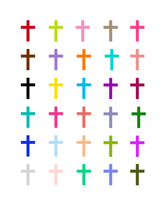 PCC 2062 COLORED CROSSES Transfer Paper | THE CHARM BAR