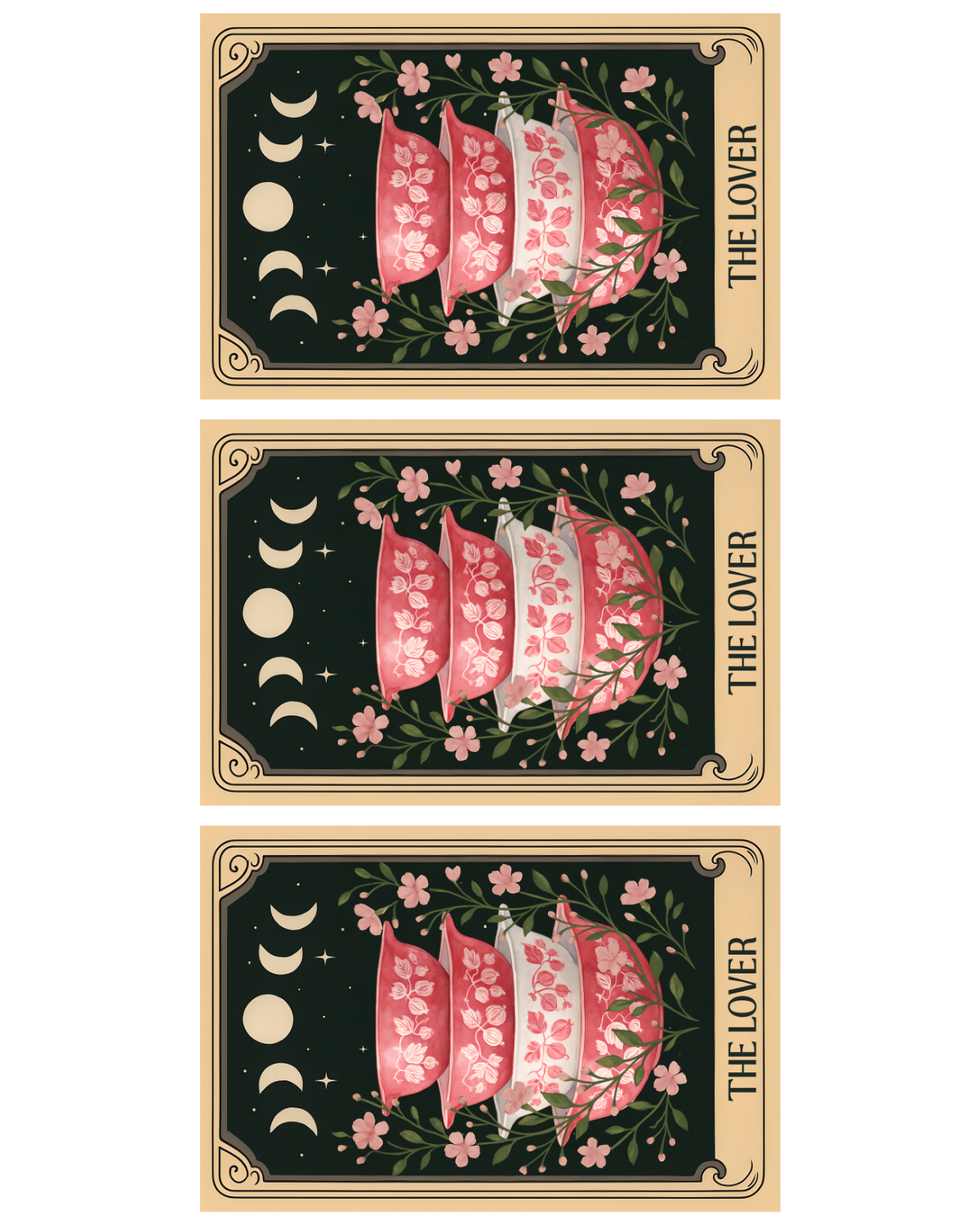 PYREX TAROT "THE LOVERS" TRANSFER PAPER & CUTTER | TRANSFER PAPER | CLAY CUTTER