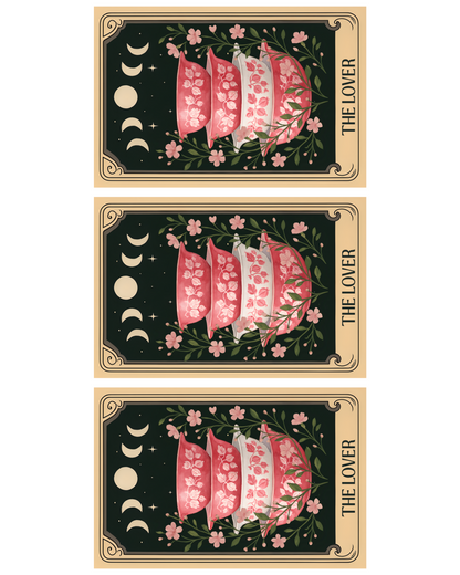 PYREX TAROT "THE LOVERS" TRANSFER PAPER & CUTTER | TRANSFER PAPER | CLAY CUTTER