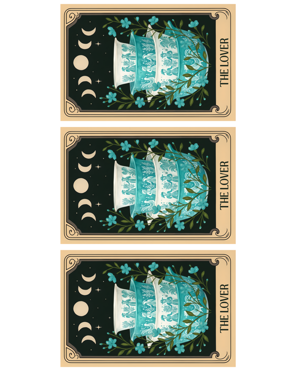 PYREX TAROT "THE LOVERS" TRANSFER PAPER & CUTTER | TRANSFER PAPER | CLAY CUTTER