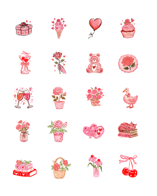 PCC 2113 VALENTINE SKETCHES Transfer Paper | THE CHARM BAR