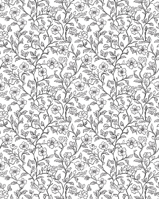 PCC 492 Transfer Paper | B/W FLORALS