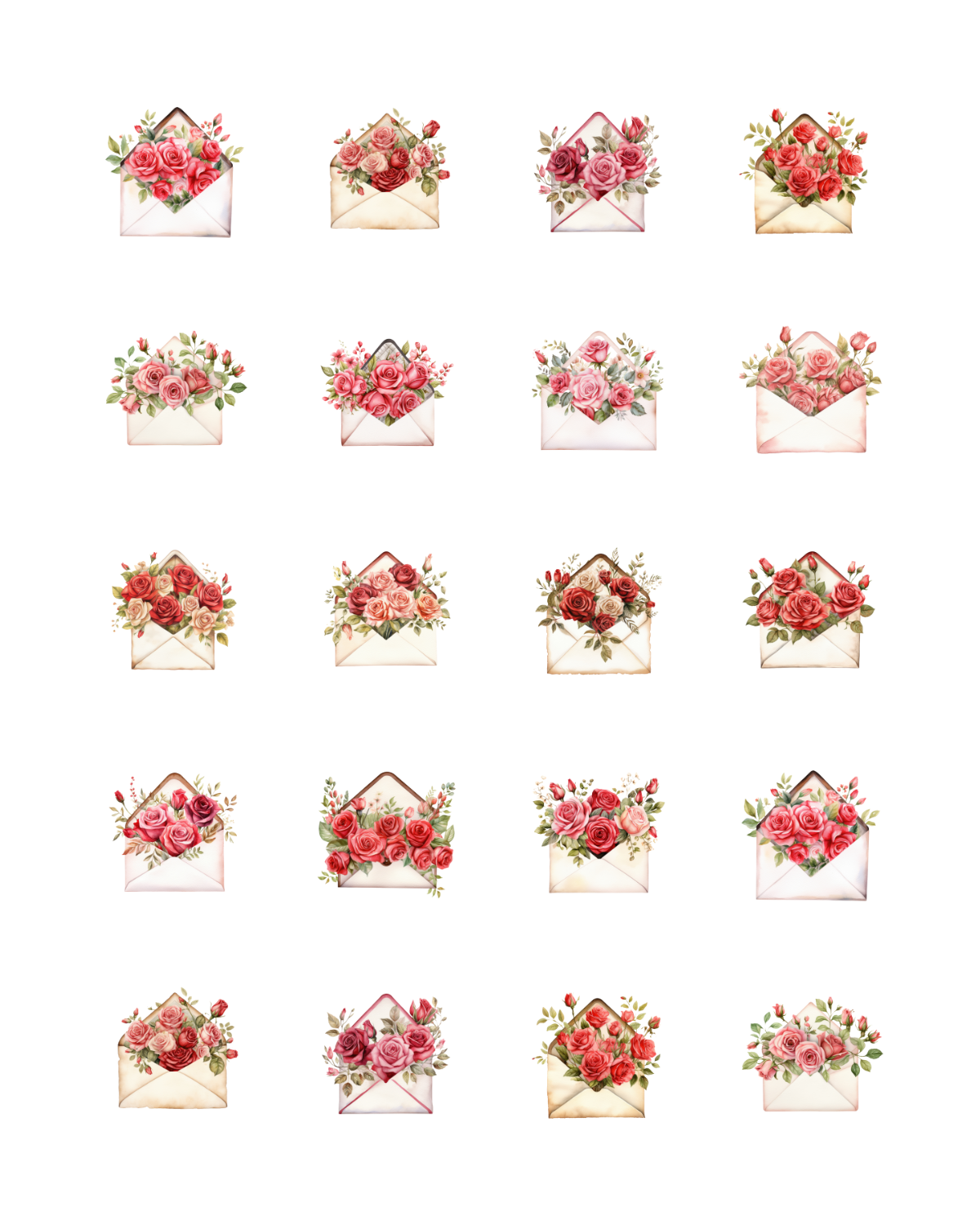 PCC 2112 ENVELOPE ROSES Transfer Paper | THE CHARM BAR