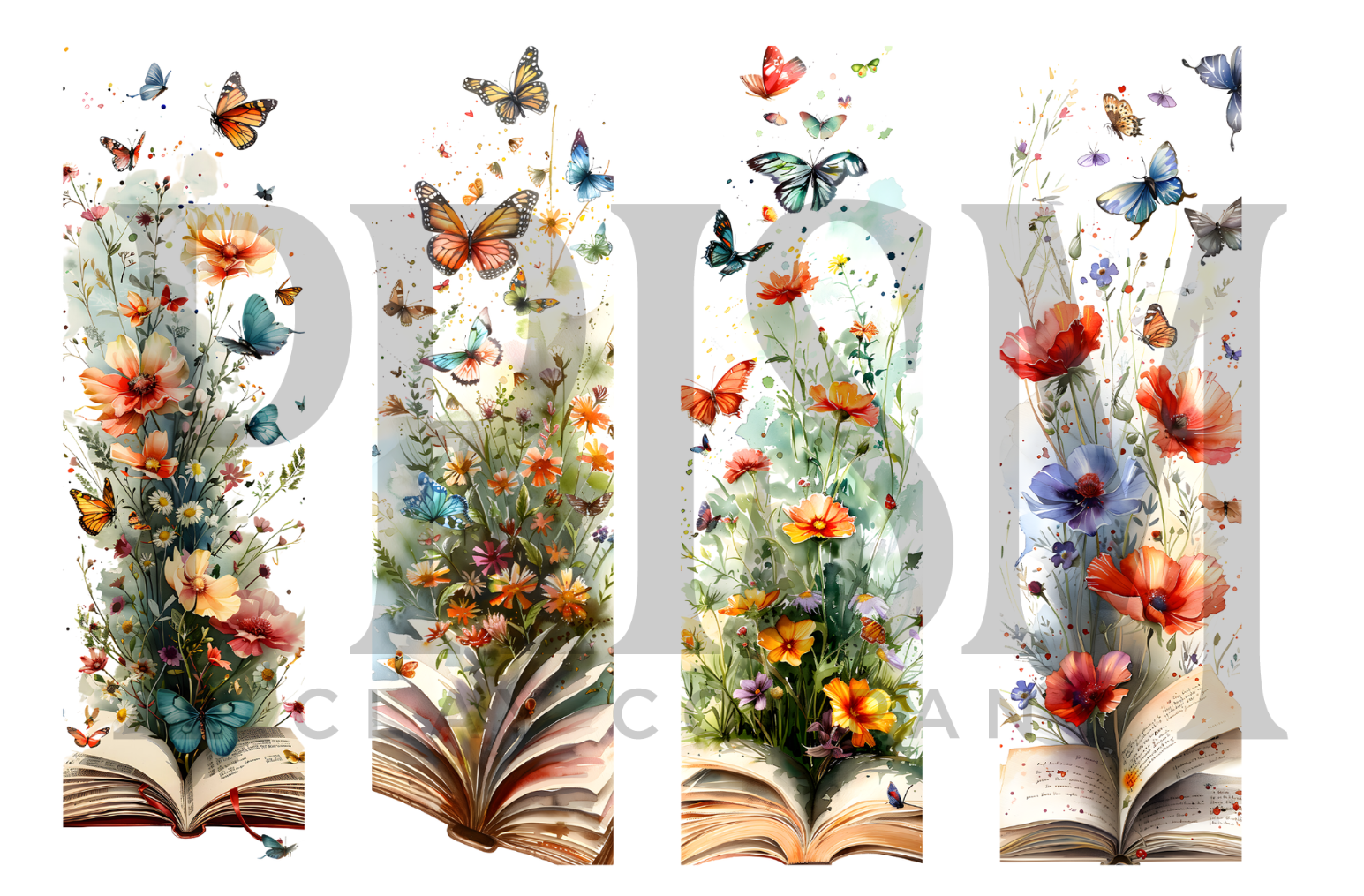 BOOK035 | Transfer Paper Bookmark Set of 4 – Prism Clay Co.