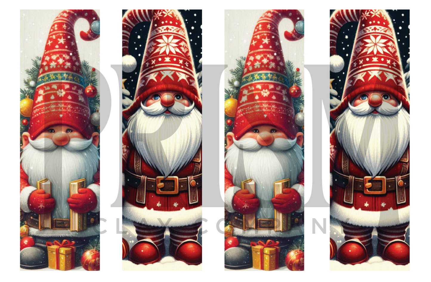 BOOK038 | Transfer Paper Bookmark Set of 4 | CHRISTMAS