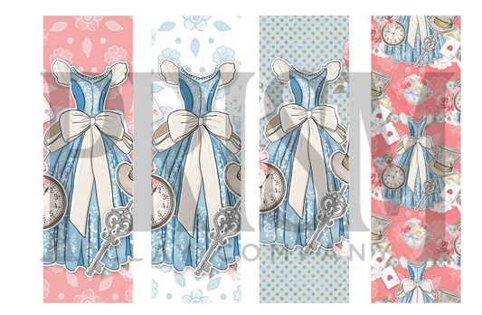 BOOK043 TRANSFER PAPER | Bookmark Set of 4 | WONDERLAND