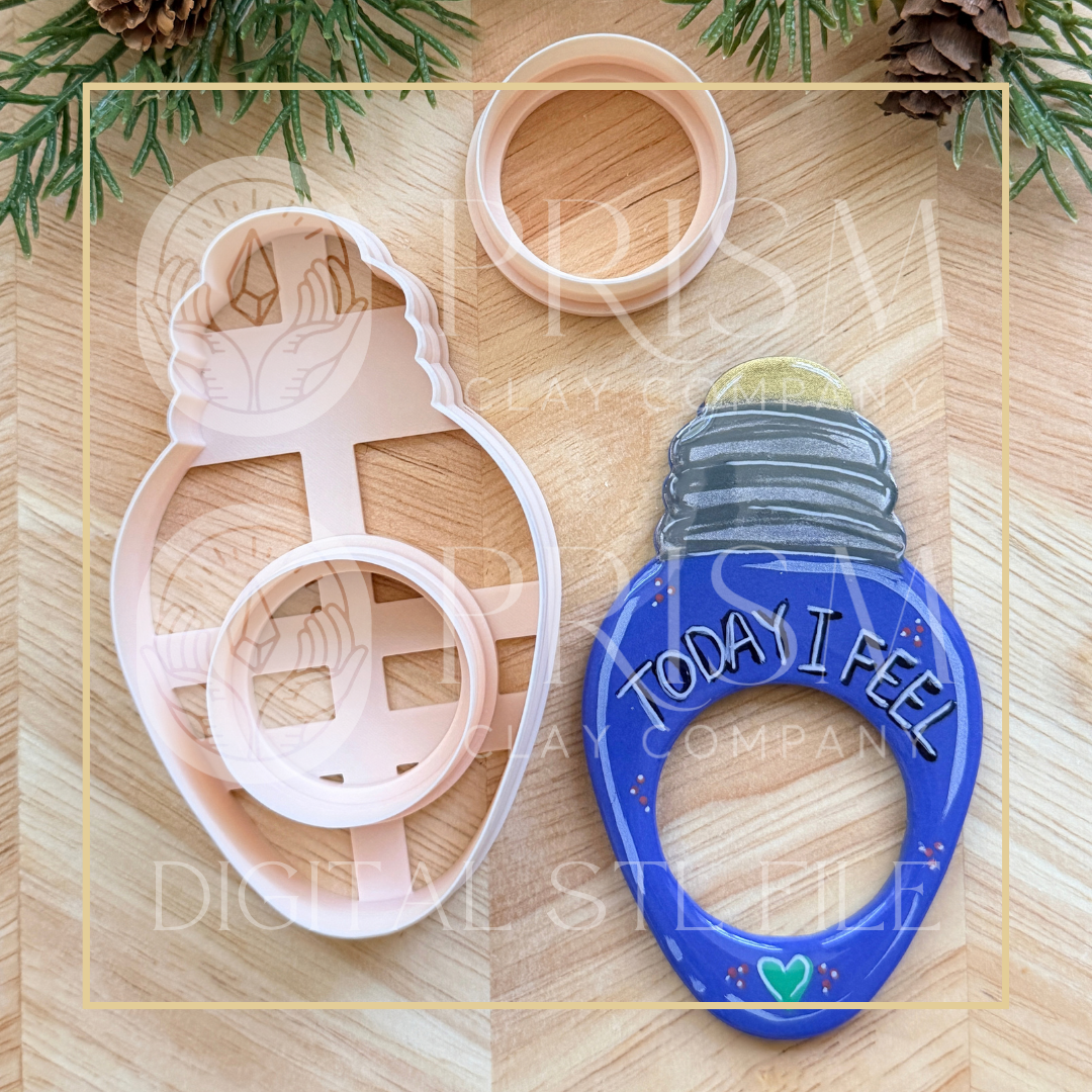HOLIDAY/CHRISTMAS MOOD MAGNET STL FILE | Digital Instant Download | 3D Printing STL File | Polymer Clay Tool | Polymer Clay Cutter STL File