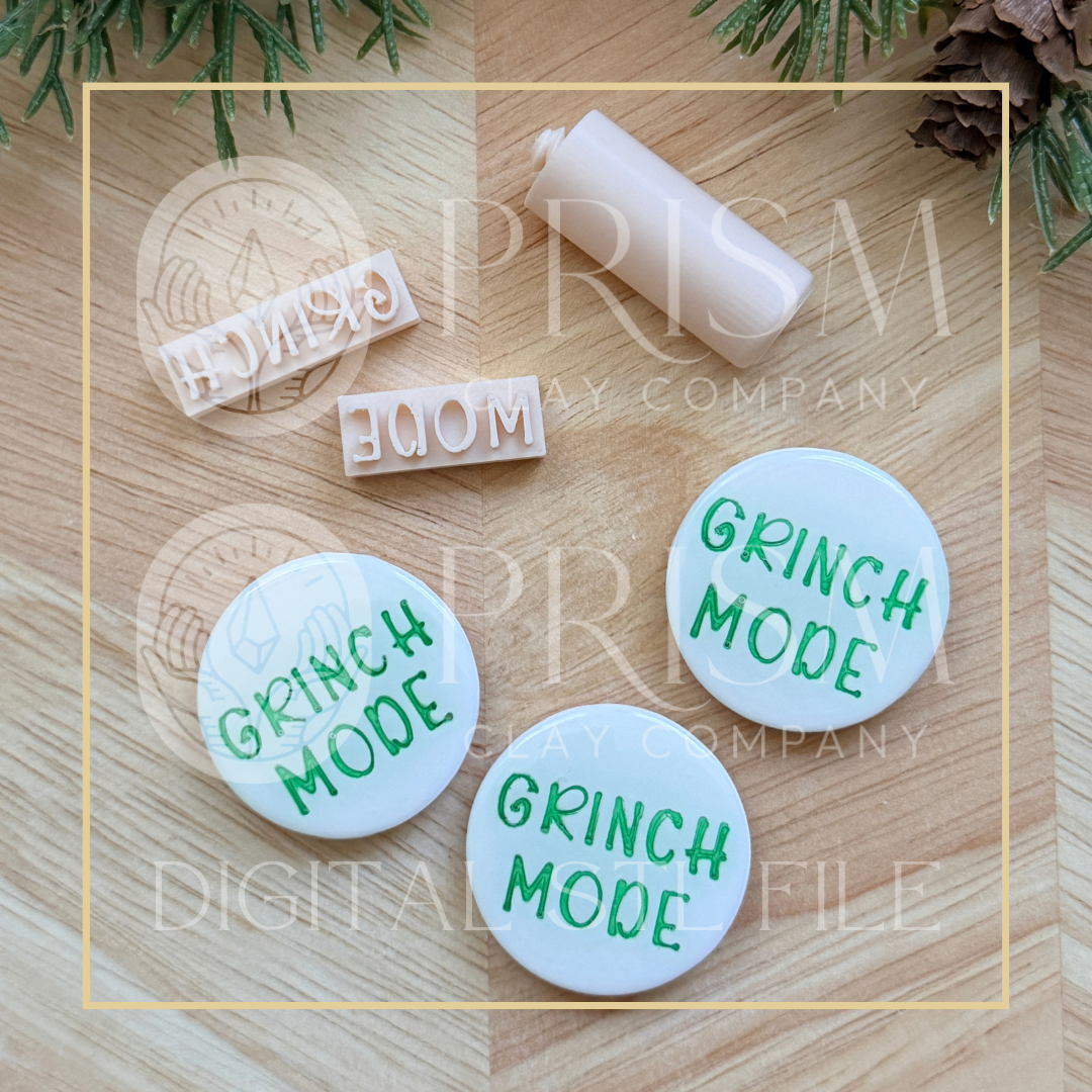 GRINCH MODE STAMP SET STL FILE | Digital Instant Download | 3D Printing STL File | Polymer Clay Tool | Polymer Clay Cutter STL File