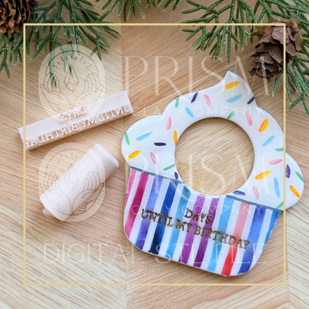 CUPCAKE MOOD MAGNET & STAMP STL FILE | Digital Instant Download | 3D Printing STL File | Polymer Clay Tool | Polymer Clay Cutter STL File
