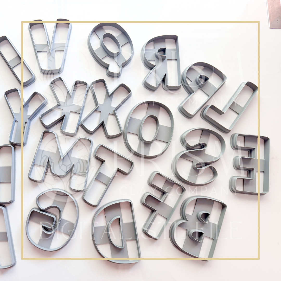 Large Alphabet Letters STL File | Digital Instant Download | 3D Printing STL File | Polymer Clay Tool | Polymer Clay Cutter STL File