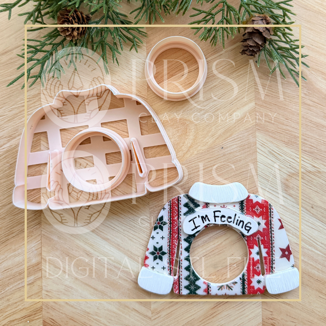 HOLIDAY/CHRISTMAS MOOD MAGNET STL FILE | Digital Instant Download | 3D Printing STL File | Polymer Clay Tool | Polymer Clay Cutter STL File