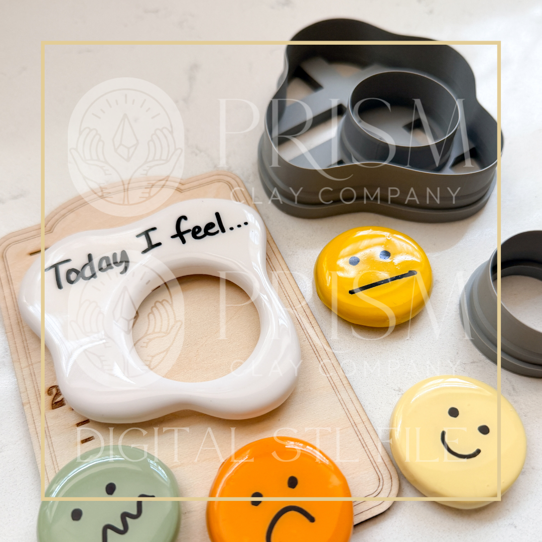 Mood Magnet STL File | Digital Instant Download | 3D Printing STL File | Polymer Clay Tool | Polymer Clay Cutter STL File
