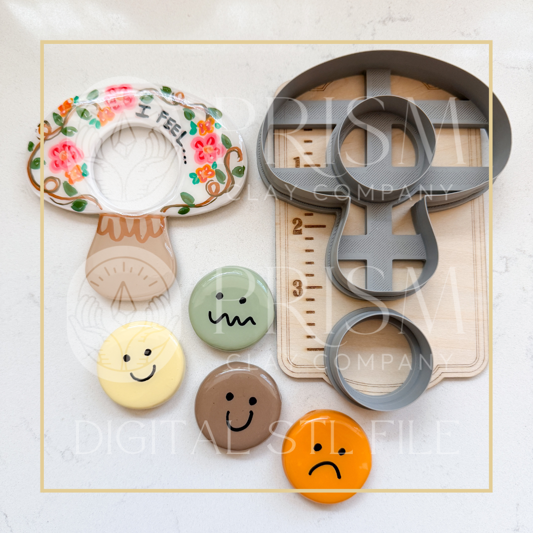 Mood Magnet STL File | Digital Instant Download | 3D Printing STL File | Polymer Clay Tool | Polymer Clay Cutter STL File