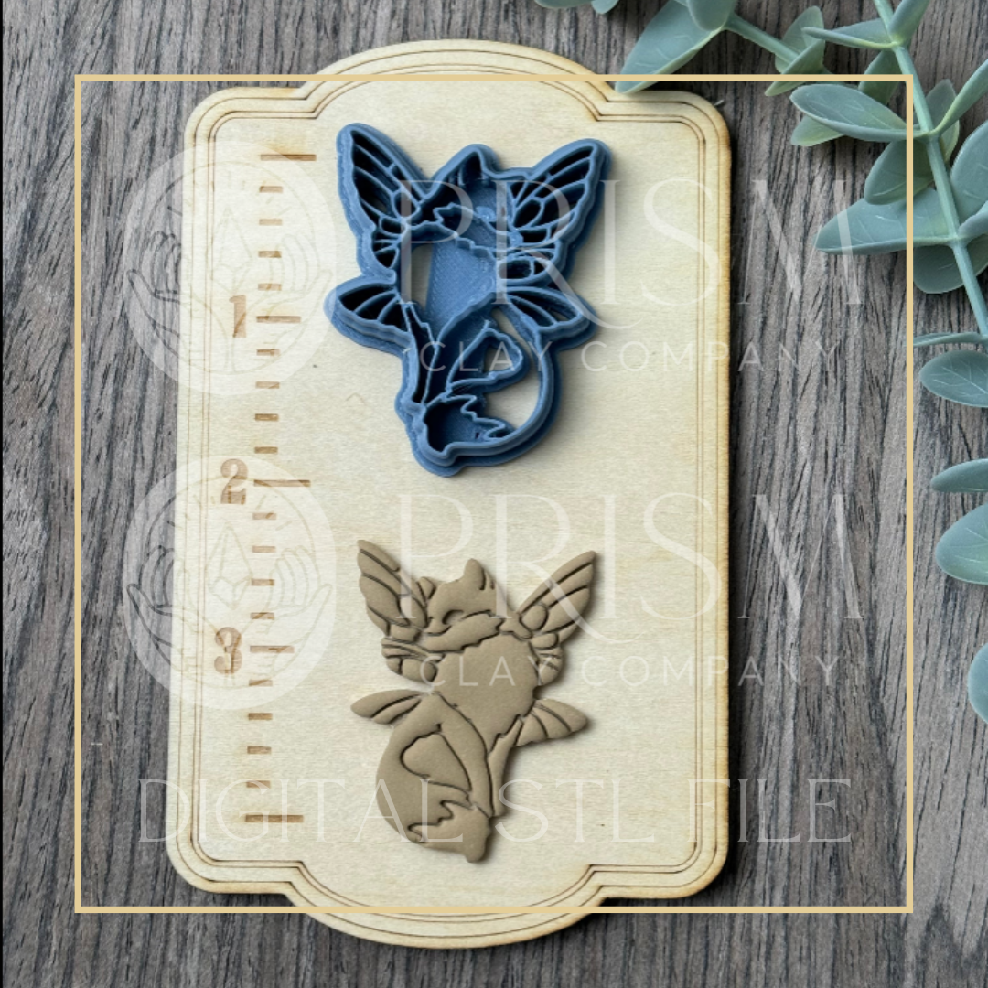 Fox Fairy STL File | Digital Instant Download | 3D Printing STL File | Polymer Clay Tool | Polymer Clay Cutter STL File