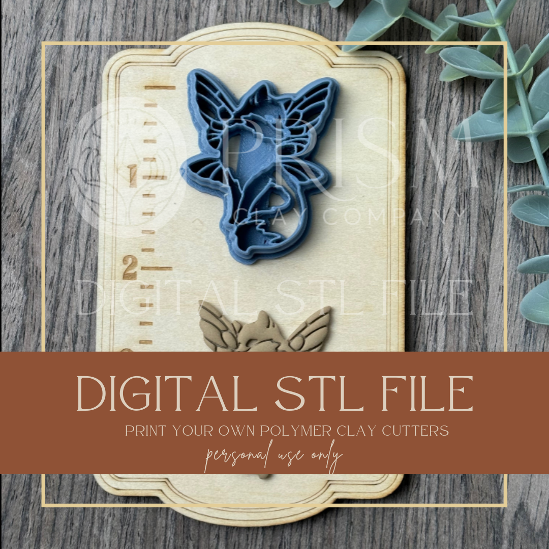 Fox Fairy STL File | Digital Instant Download | 3D Printing STL File | Polymer Clay Tool | Polymer Clay Cutter STL File