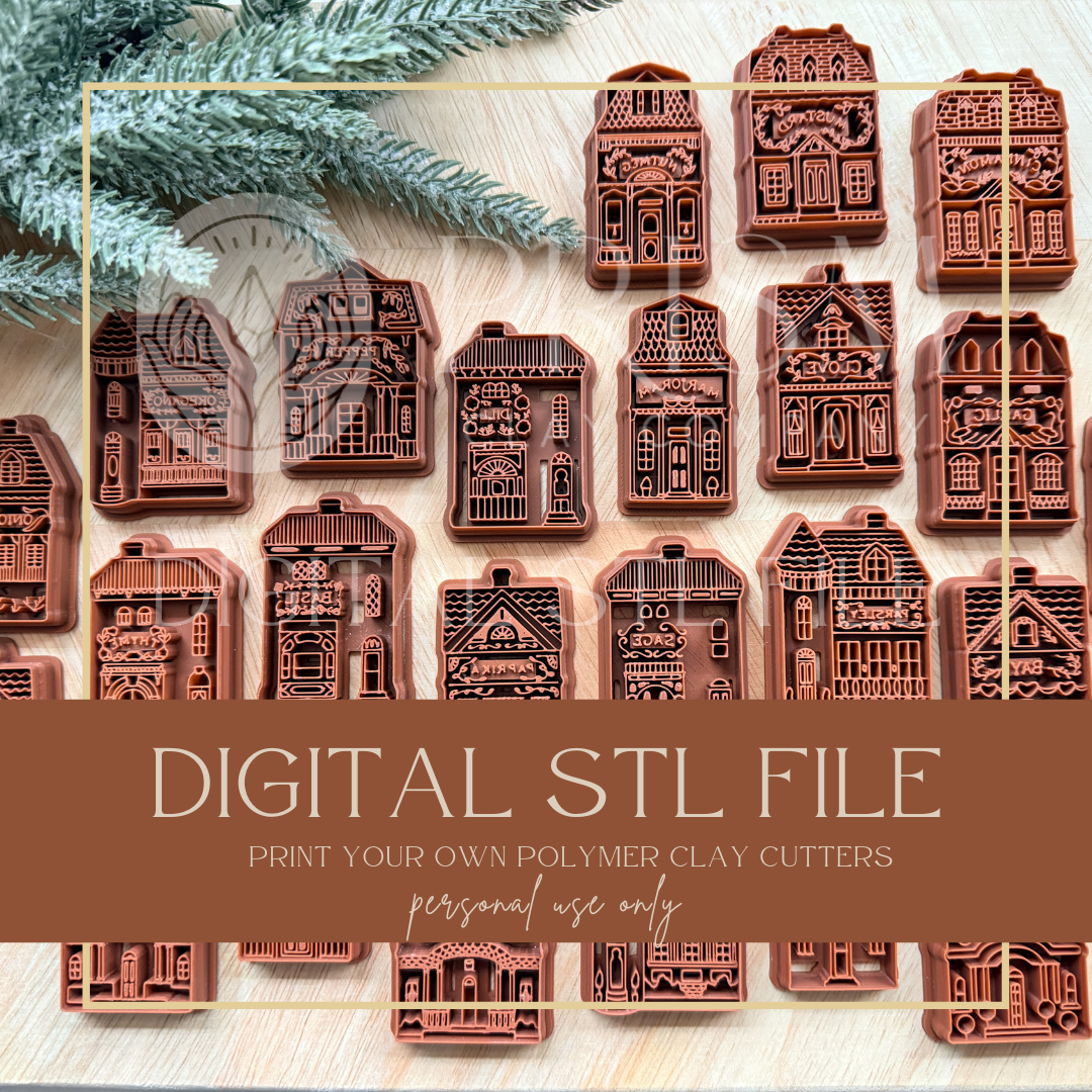 SPICE VILLAGE Bundle STL File | Digital Instant Download | 3D Printing STL File | Polymer Clay Tool | Polymer Clay Cutter STL File