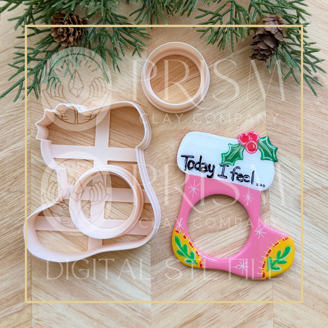 HOLIDAY/CHRISTMAS MOOD MAGNET STL FILE | Digital Instant Download | 3D Printing STL File | Polymer Clay Tool | Polymer Clay Cutter STL File