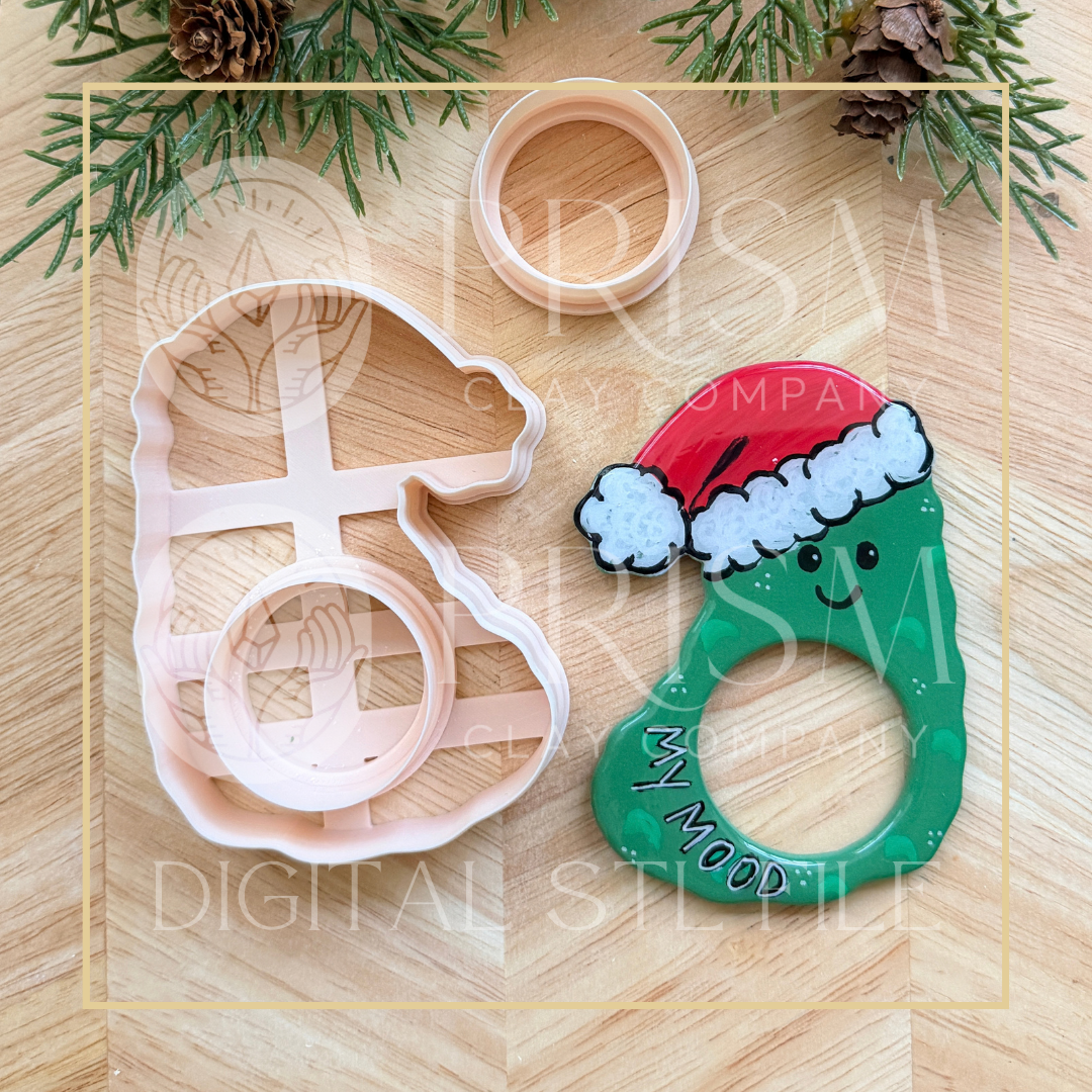 HOLIDAY/CHRISTMAS MOOD MAGNET STL FILE | Digital Instant Download | 3D Printing STL File | Polymer Clay Tool | Polymer Clay Cutter STL File