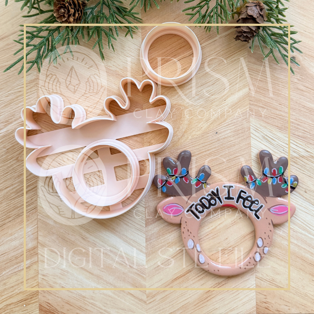 HOLIDAY/CHRISTMAS MOOD MAGNET STL FILE | Digital Instant Download | 3D Printing STL File | Polymer Clay Tool | Polymer Clay Cutter STL File