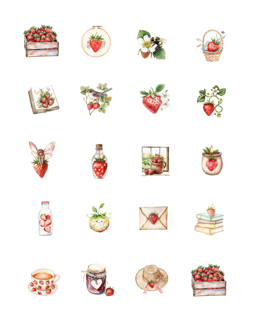 PCC 2173 STRAWBERRY COTTAGECORE Transfer Paper | THE CHARM BAR
