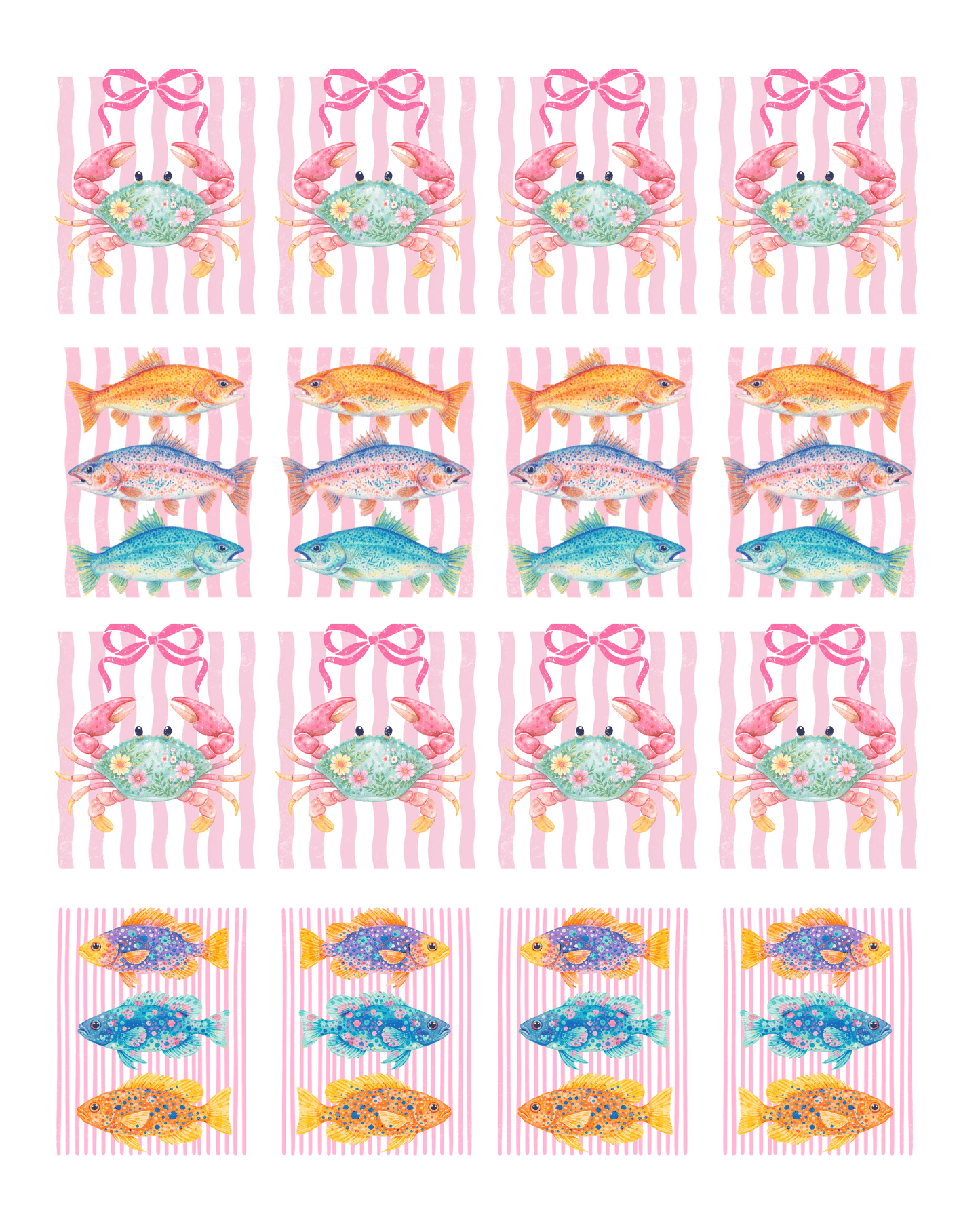 Summer Tiles Transfer Paper set with 1-inch clay tiles and clay cutter for craft projects