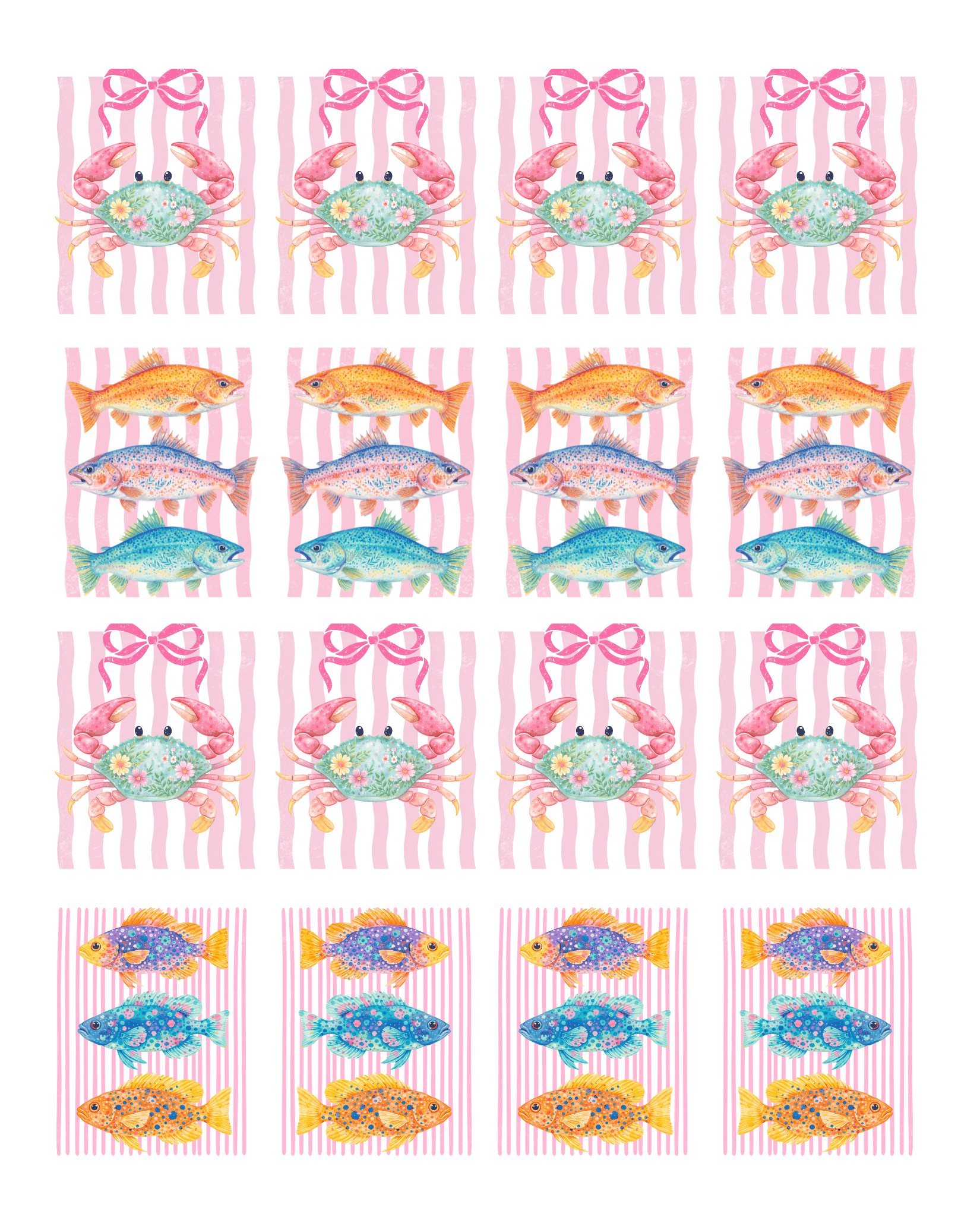 Summer Tiles Transfer Paper set with 1-inch clay tiles and clay cutter for craft projects