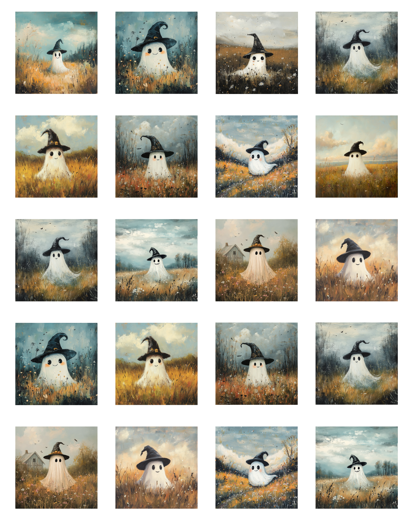 TILE 23 GHOST OIL PAINTING TILE TRANSFER PAPER | TRANSFER PAPER & CLAY CUTTER (Copy)