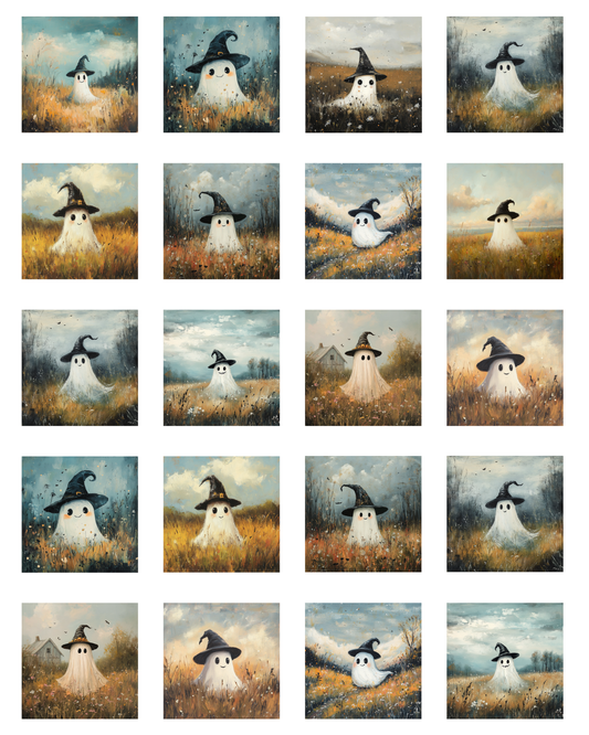 TILE 23 GHOST OIL PAINTING TILE TRANSFER PAPER | TRANSFER PAPER & CLAY CUTTER