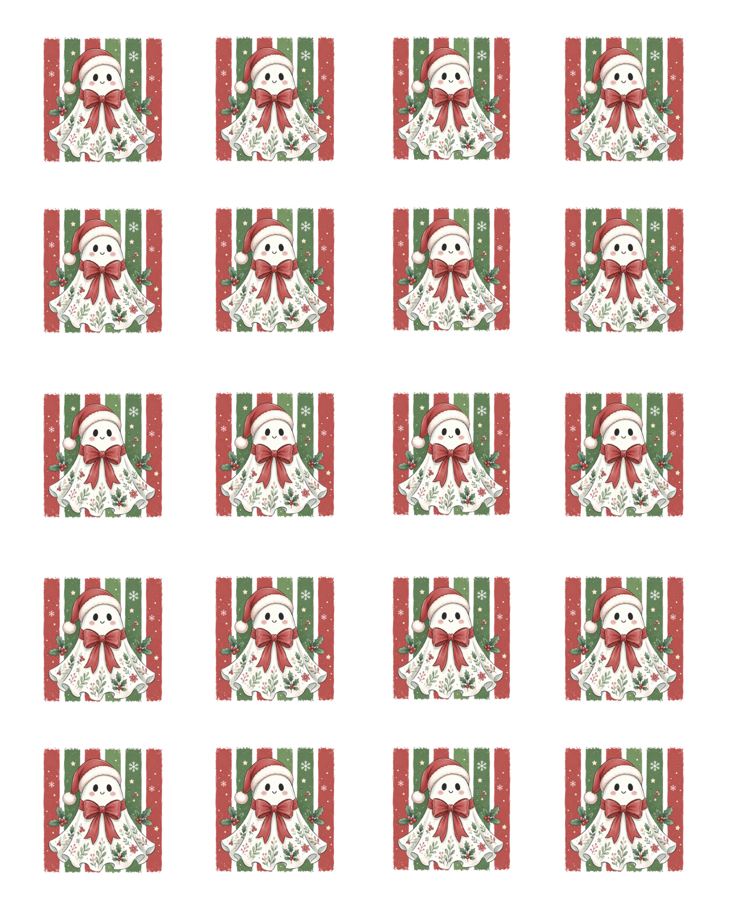 TILE 25 CHRISTMAS GHOST TILE TRANSFER PAPER | TRANSFER PAPER & CLAY CUTTER (Copy) (Copy)