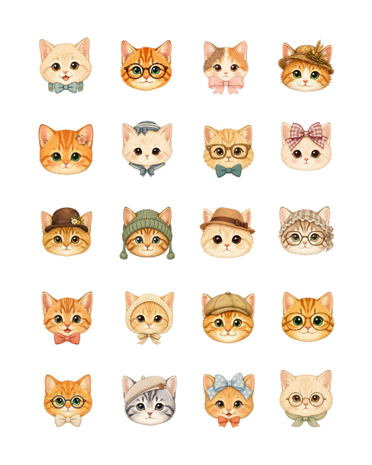 PCC 2369 CUTE CATS Transfer Paper | THE CHARM BAR