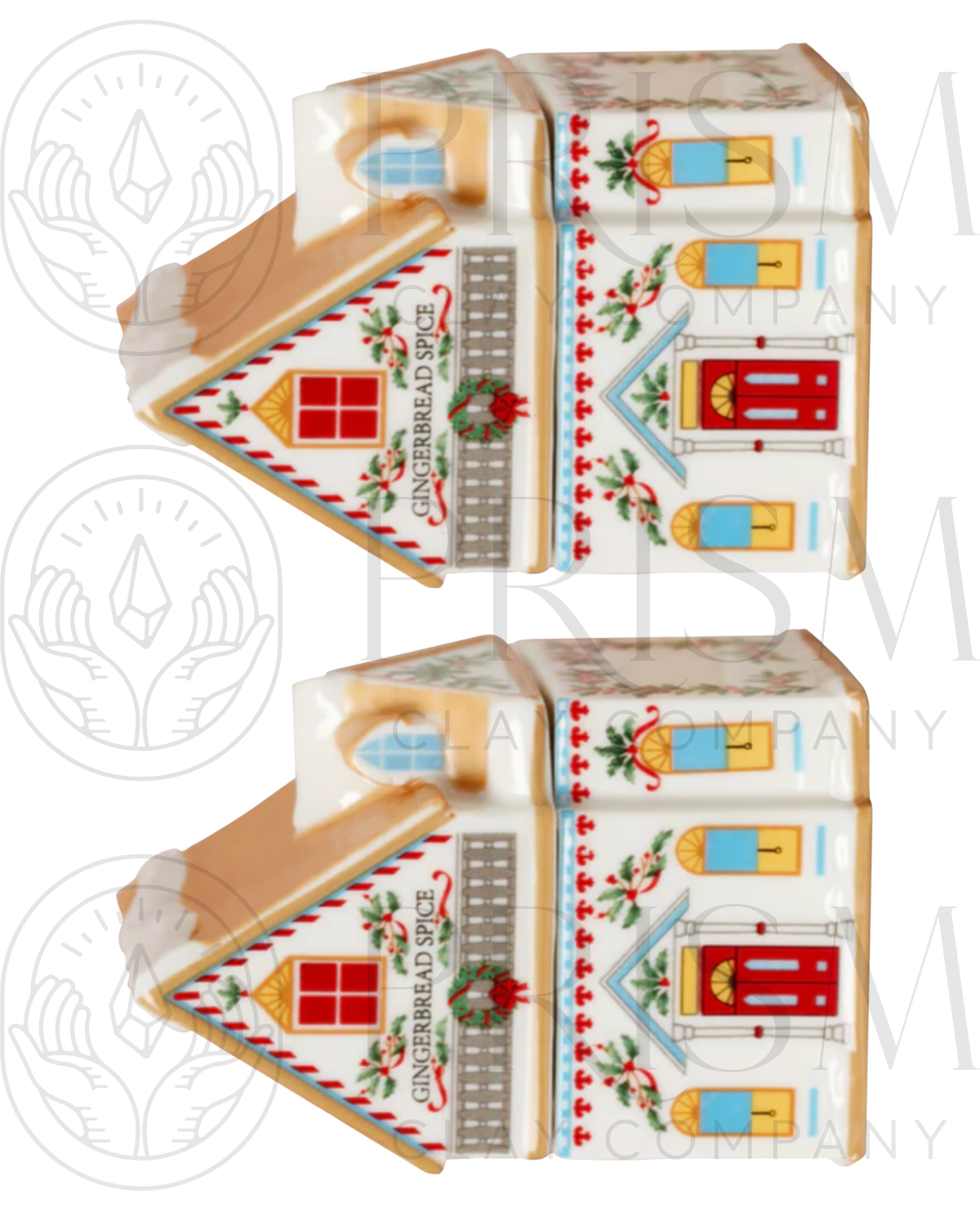 WINTER HOLIDAY SPICE VILLAGE *XLARGE* TRANSFERS & CUTTER COMBO FULLSIZE | VINTAGE KITCHEN NOSTALGIA | POLYMER CLAY CUTTERS