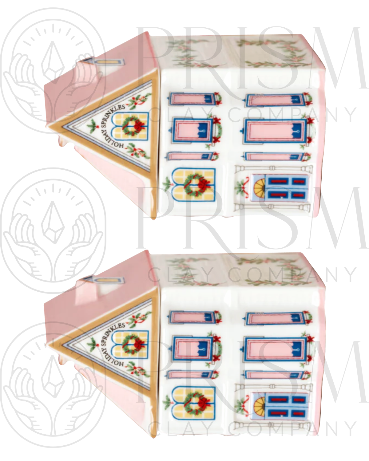 WINTER HOLIDAY SPICE VILLAGE *XLARGE* TRANSFERS & CUTTER COMBO FULLSIZE | VINTAGE KITCHEN NOSTALGIA | POLYMER CLAY CUTTERS